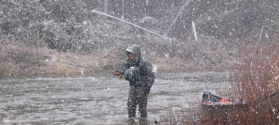 Dave Fishing in the snow
